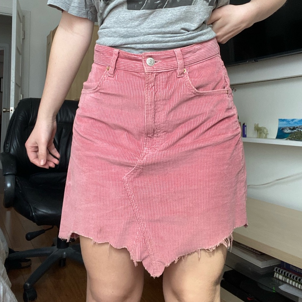 Zara S Asymmetrical Raw Hem Skirt